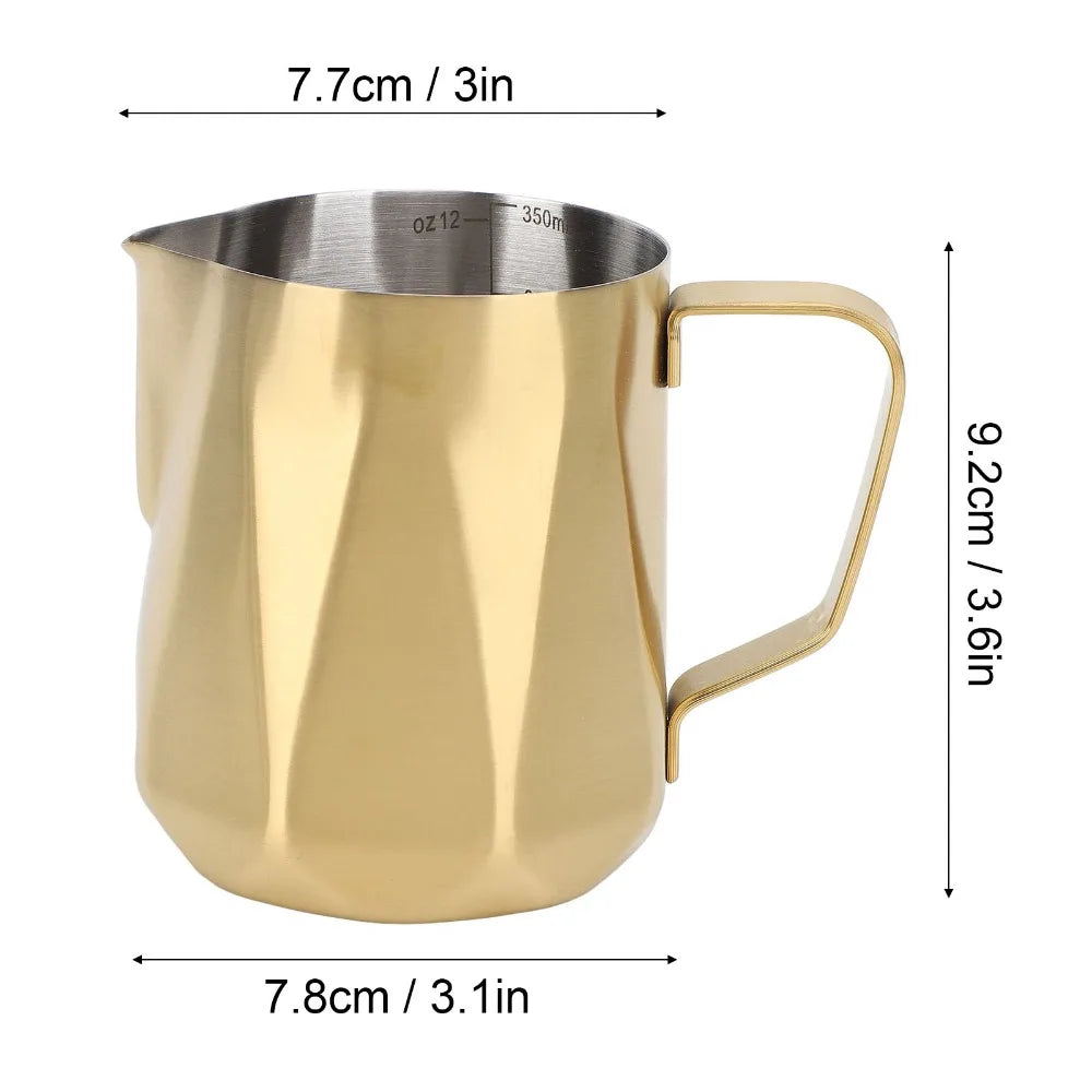 Nixie 350ml Stainless Steel Milk Frothing Pitcher – Latte Art Milk Frothing Pitcher Nixie