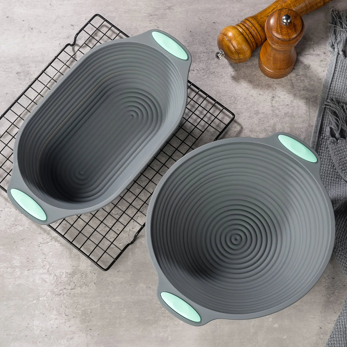 Foldable Silicone Proofing Basket – Non-Stick Dough Rising Bowl Silicone Proofing Basket Nixie