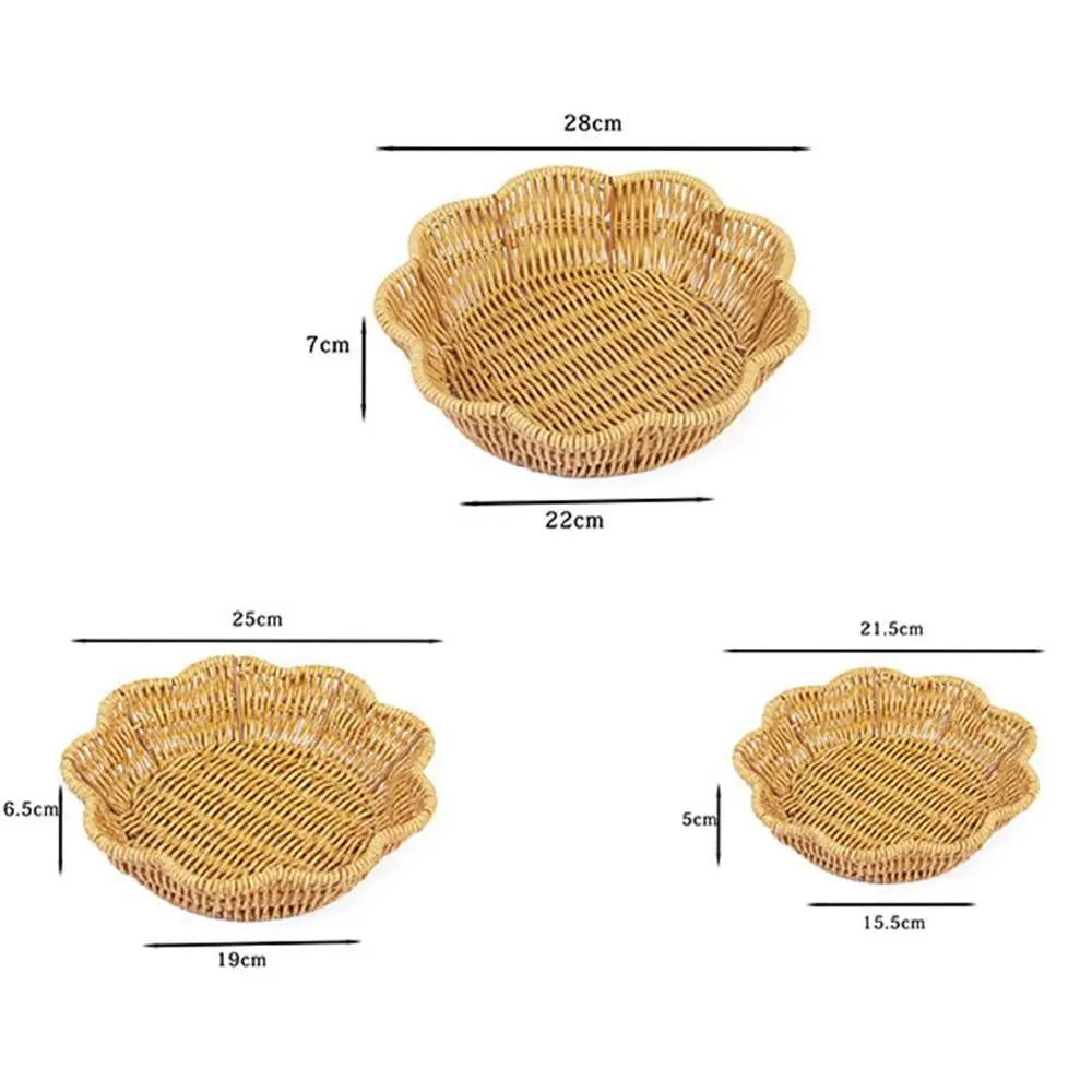 Imitation Rattan Woven Storage Basket & Fruit Tray – 10 Styles Woven Storage Basket Nixie