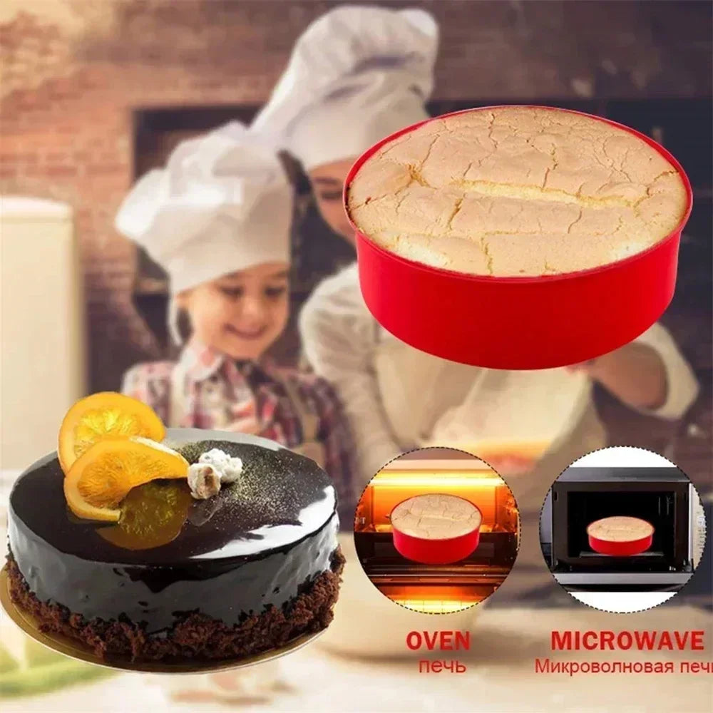6-Piece 4 Inch Silicone Round Cake Molds – Nonstick Baking Pans Set Silicone Baking Mold Nixie