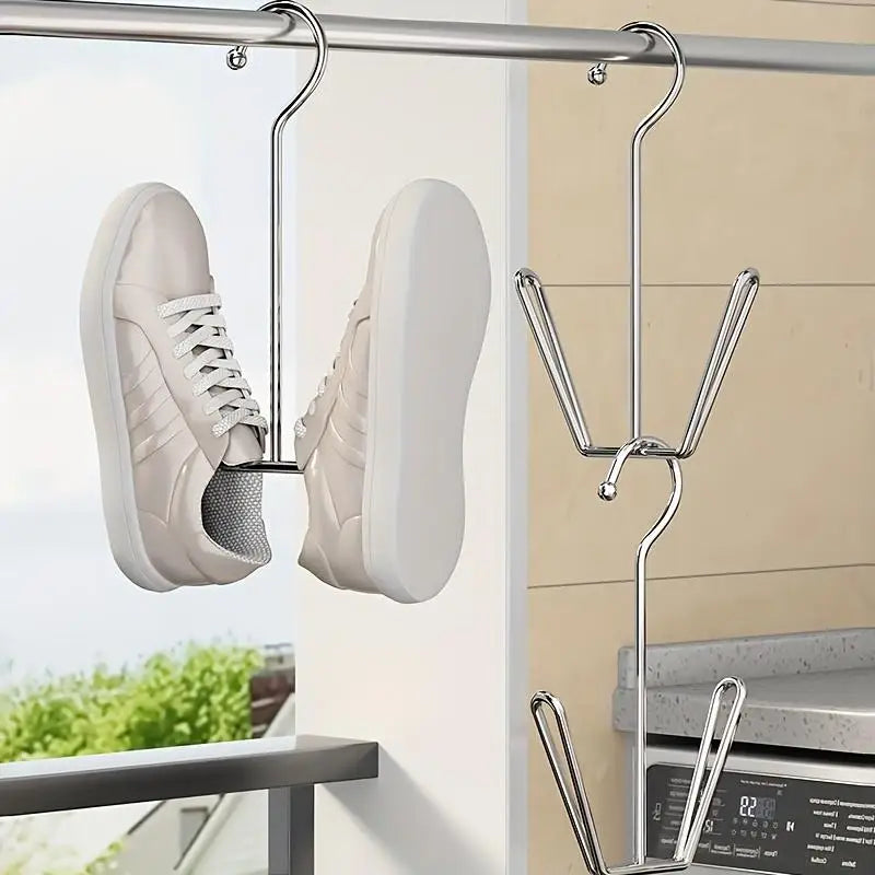 5-Pack Metal Shoe Rack Hangers – Balcony & Closet Hooks Shoe Rack Hanger Nixie