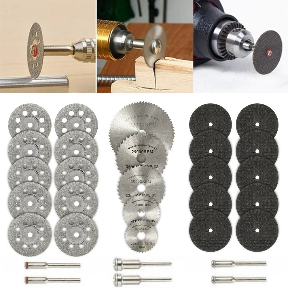 Mini Circular Saw Blade Set – Diamond Cutting & Grinding Discs Rotary Tool Blade Set Nixie