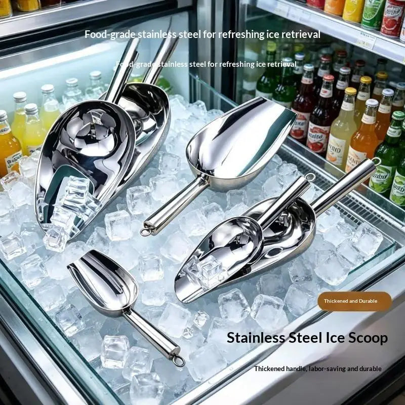 Stainless Steel Ice Scoop with Anti-Slip Handle | Kitchen & Bar Ice Scoop Nixie