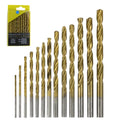 13-Piece Twist Drill Bit Set 1.5mm–6.5mm | Wood Metal Tile Twist Drill Bit Set Nixie Gold