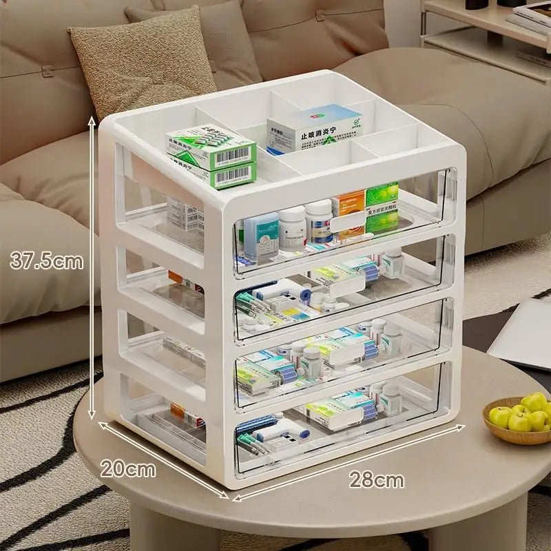Multi-Layer Drawer Medicine Storage Box | Large Capacity Drawer Storage Organizer Nixie