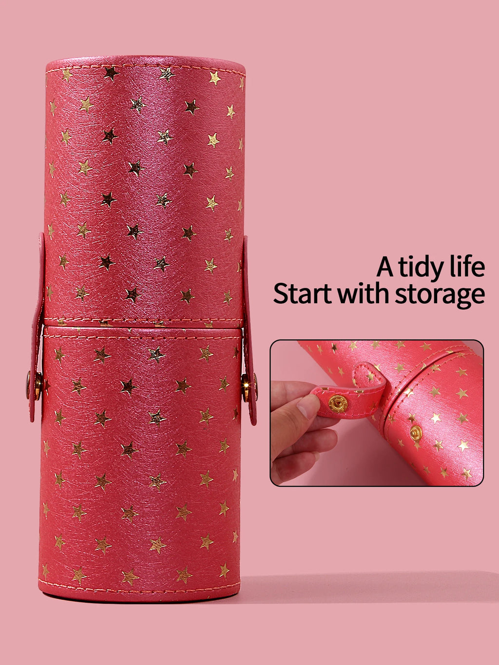 PU Leather Makeup Brush Holder – Large Capacity Travel Organizer Makeup Brush Organizer Nixie