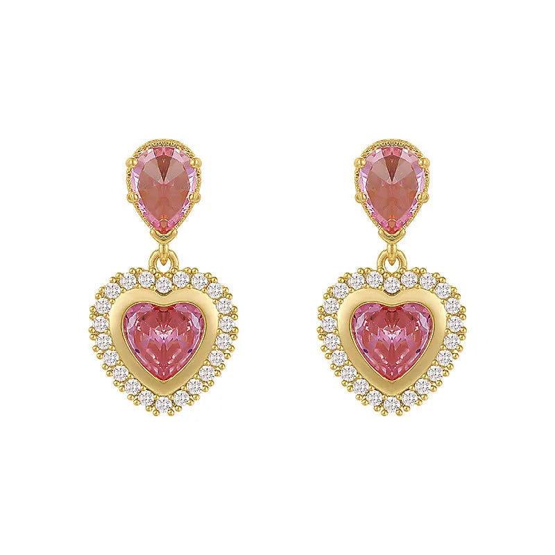 Heart-Shaped Stud Earrings | 14K Gold Plated | Women's Jewelry Stud Earrings Nixie