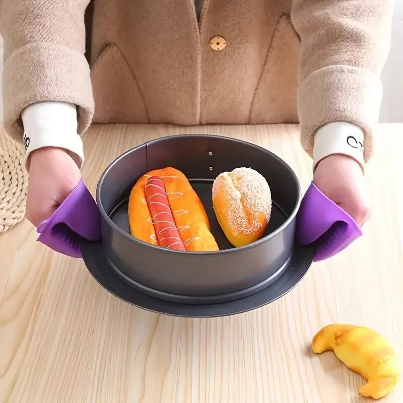 2-Pack Silicone Oven Mitts Non-Slip Heat-Resistant Kitchen Gloves Silicone Oven Mitts Nixie