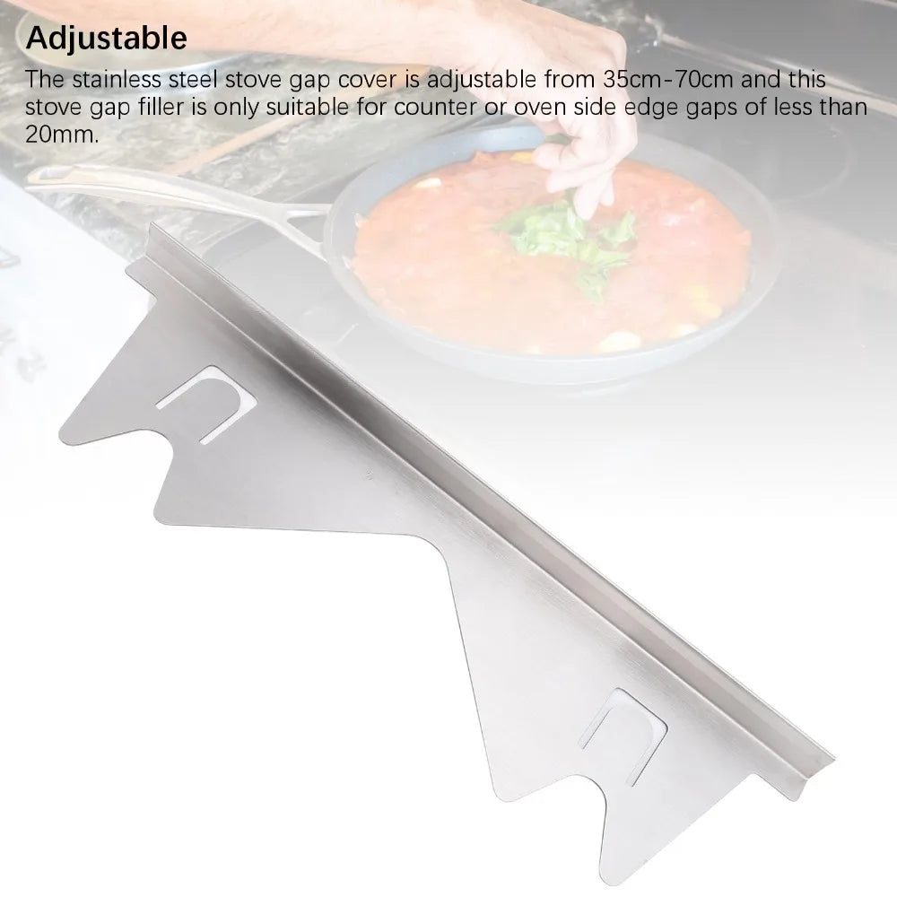 Stainless Steel Retractable Stove Gap Covers – 2 Pairs Silver Stove Gap Cover Nixie