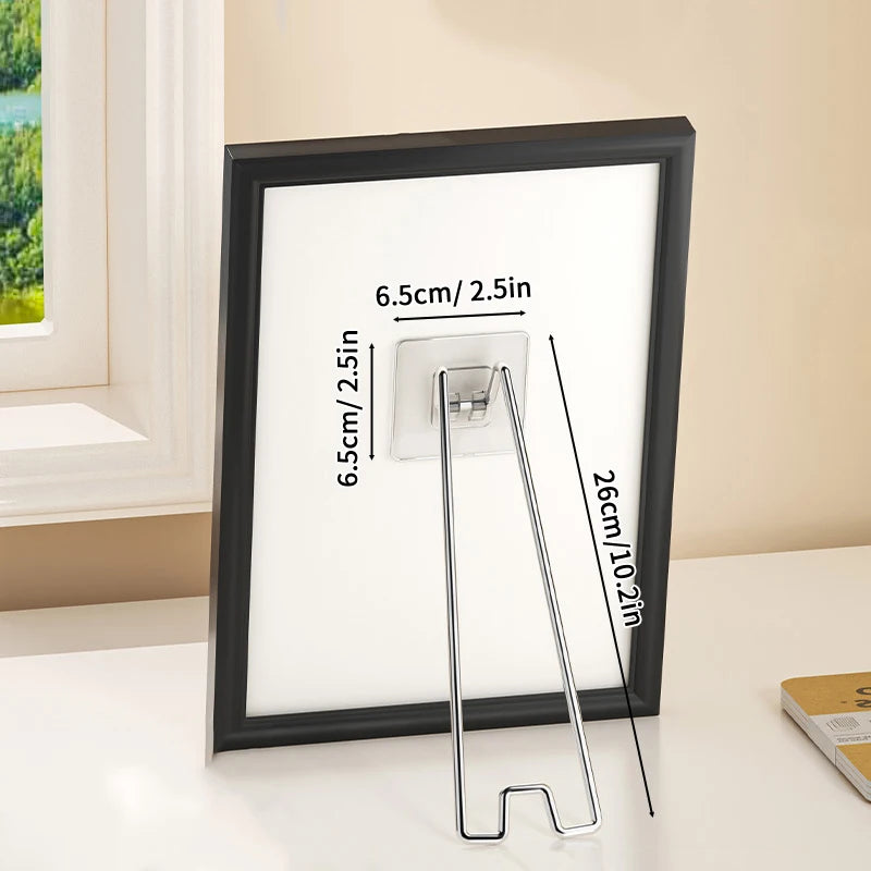 No-Drill Metal Photo Frame Stand Desktop Display Bracket