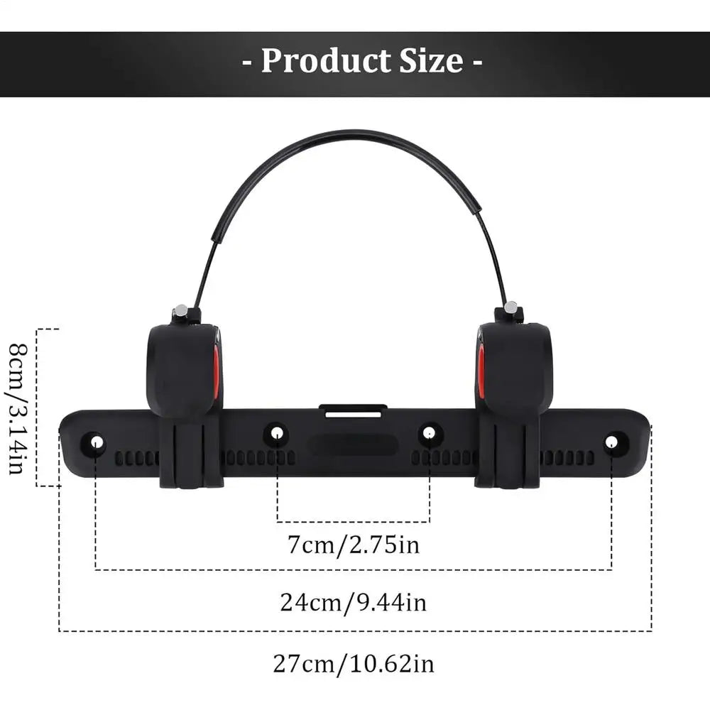 Adjustable Bicycle Side Bag Buckle Saddle Rack Clip | Nylon Bike Bag Buckle Nixie Black