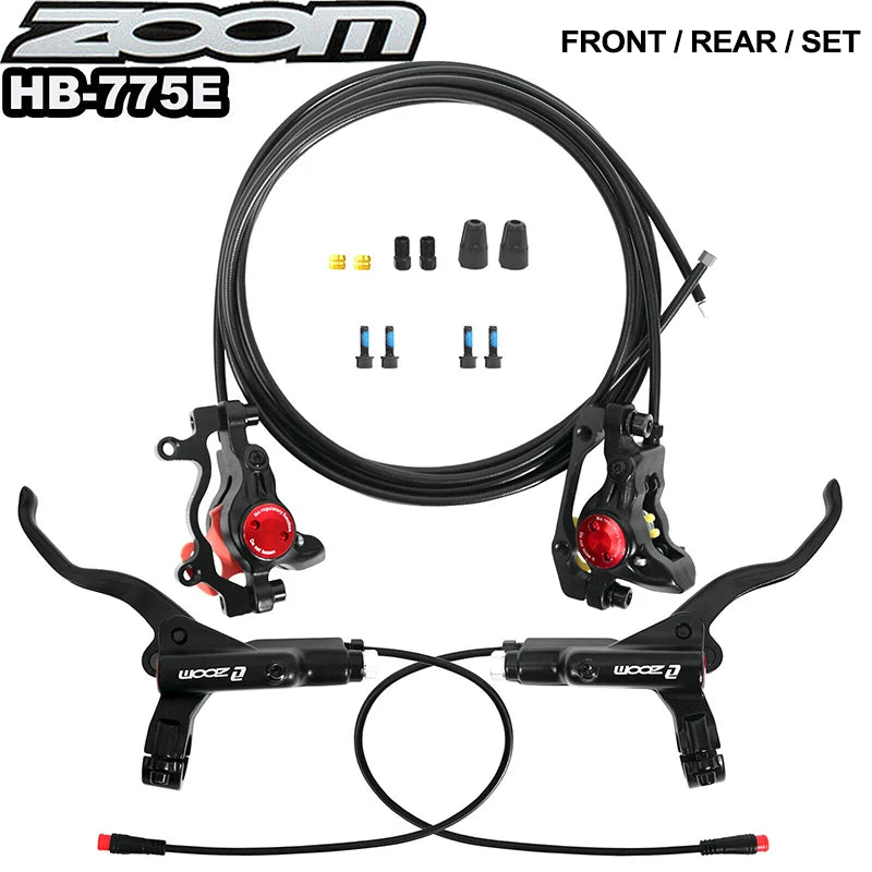 ZOOM HB775E Hydraulic Disc Brake Set 2-Piston MTB E-Bike BMX Hydraulic Disc Brake Nixie