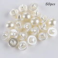 50PCS 10mm Pearl Shank Buttons for Sewing, DIY & Crafts Pearl Sewing Buttons Nixie Style 2-10mm