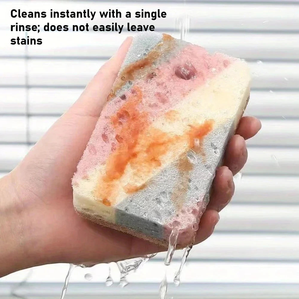 Double-Sided Microfiber Cleaning Sponge – Kitchen & Bathroom