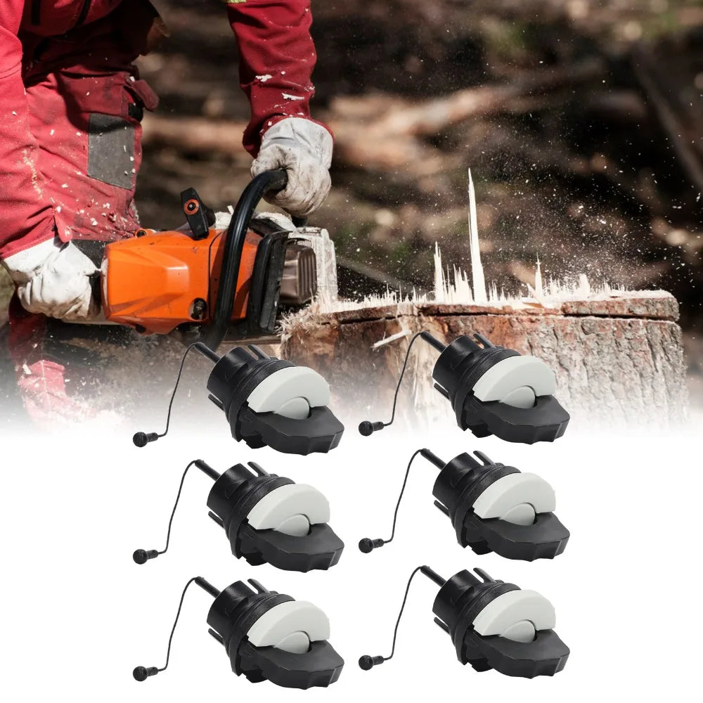 6-Pack ABS Chainsaw Gas Fuel Cap – Fits Stihl MS & FS Models