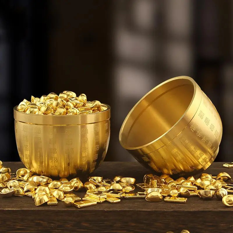 Miniature Gold Ingot Decor – Chinese Style Wealth Ornament Gift Decorative Ornament Nixie