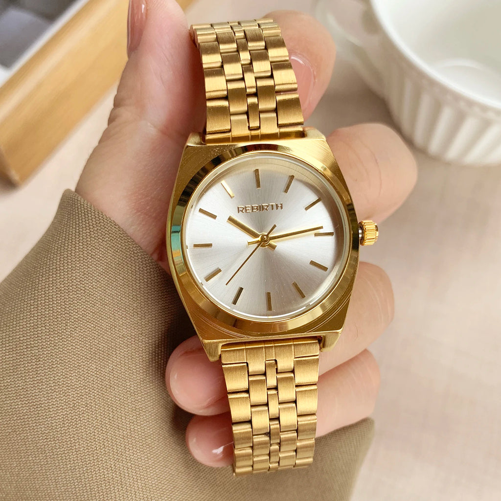 REBIRTH Minimalist Quartz Watch | Stainless Steel Band Quartz Wristwatch Nixie