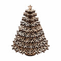 DIY Wooden Christmas Tree Ornament with Snowflake Plate Christmas Tree Ornament Nixie 10-15cm