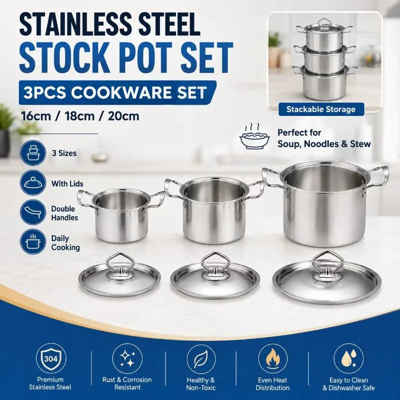 Nixie Stainless Steel Nonstick Saucepan with Lid – Camping Pot