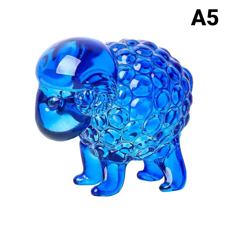 Crystal Zodiac Sheep Statue 2027 Lucky Figurine Home Decor Gift