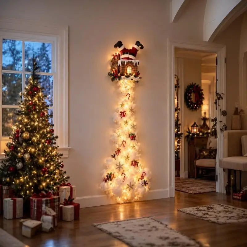 LED Cascading Christmas Wall Light | Warm White Holiday Decor