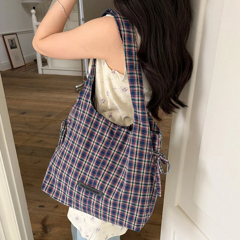Nixie Plaid Crossbody Bag – Large Capacity Women's Tote Crossbody Shoulder Bag Nixie