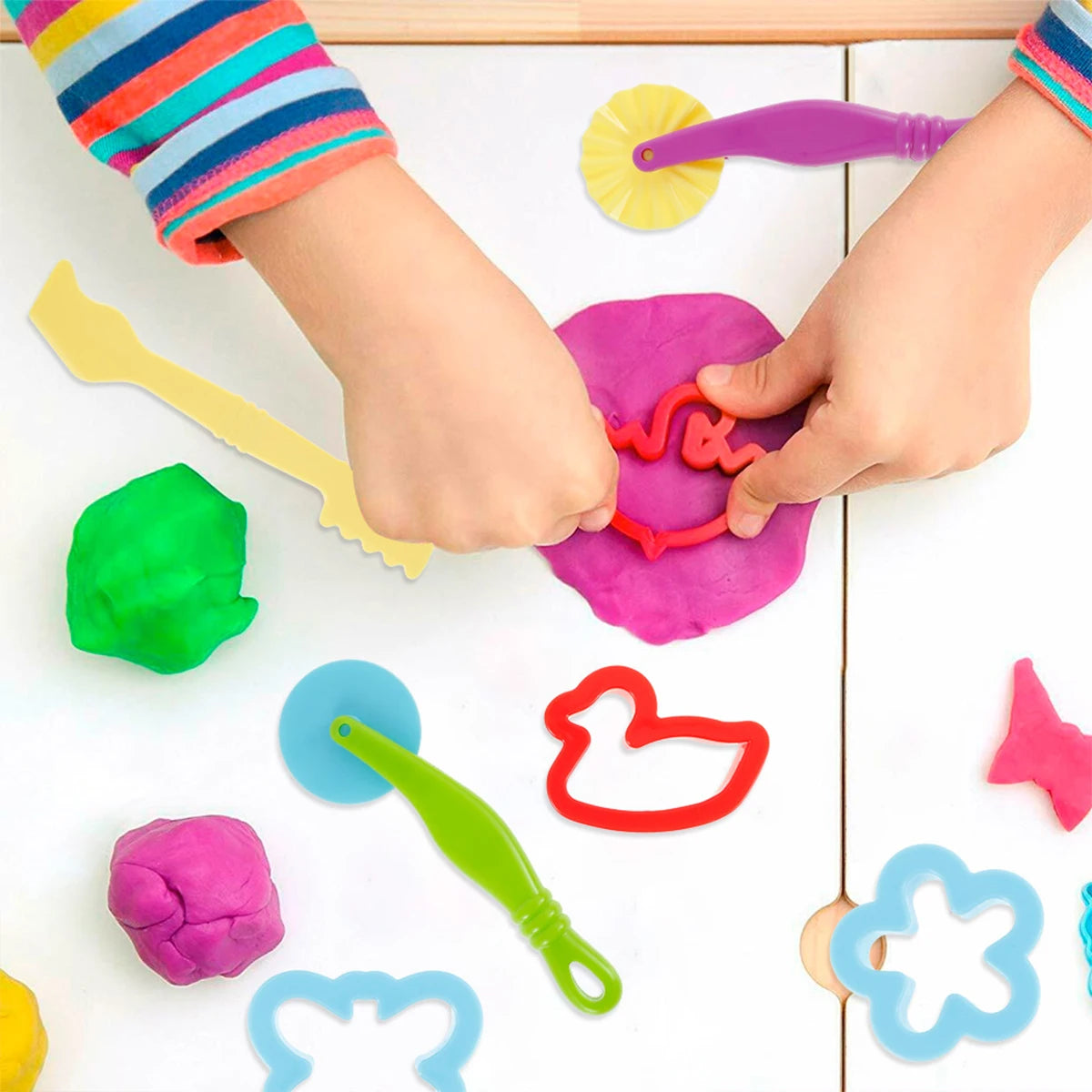 Kids Play Dough Tool Kit – Animal Molds, Cutters & Rolling Pins Kids Clay Tool Kit Nixie
