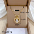 Women's Gold Heart Pendant Necklace – Stainless Steel Choker Pendant Necklace Nixie XL2606-560