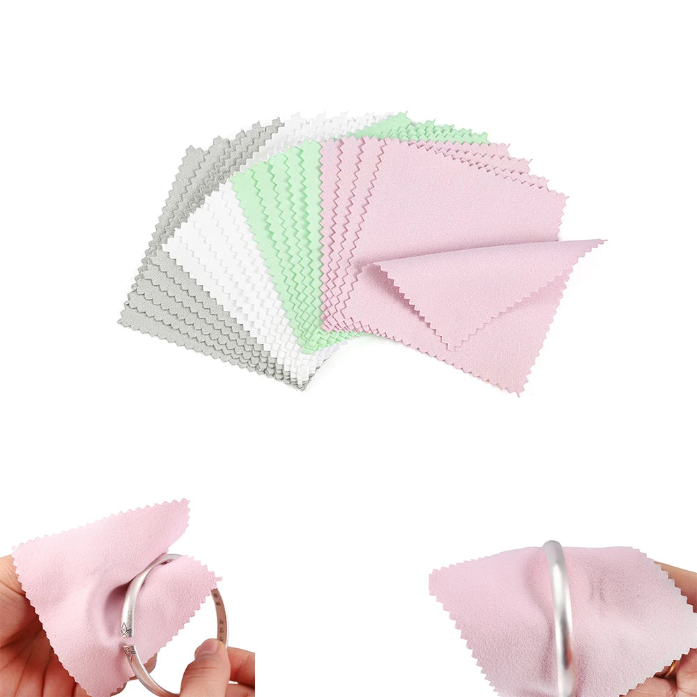 50pcs Jewelry Polishing Cloths – Silver, Gold & Platinum Care Jewelry Polishing Cloth Nixie