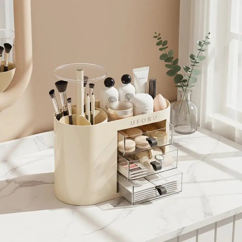 Auto Push Lift Makeup Organizer Drawer Set & Cosmetic Storage Makeup Organizer Nixie