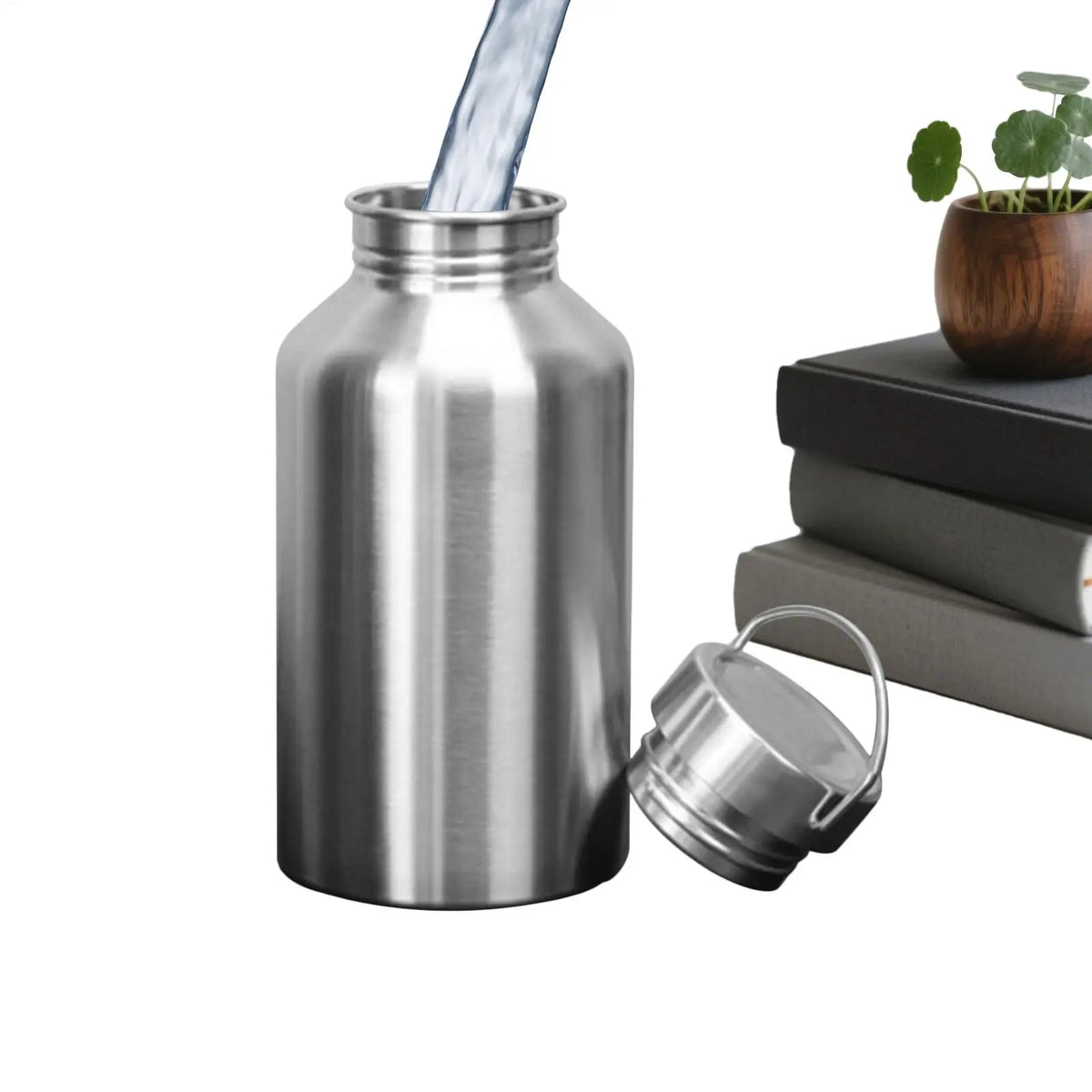 2L Stainless Steel Travel Water Bottle with Filter & Handle Sports Water Bottle Nixie