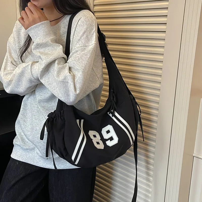 Nixie Large Capacity Tote Bag – Casual Sports Shoulder Bag Tote Shoulder Bag Nixie Black