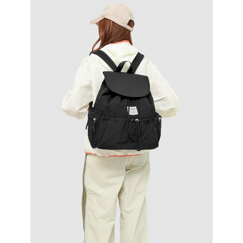 Women's Lightweight Drawstring Backpack – Water-Resistant