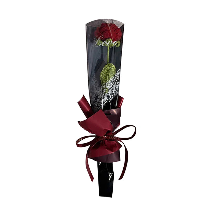 50PCS Iridescent Rose Sleeves Transparent Flower Wrapping Bags Floral Wrapping Sleeves Nixie