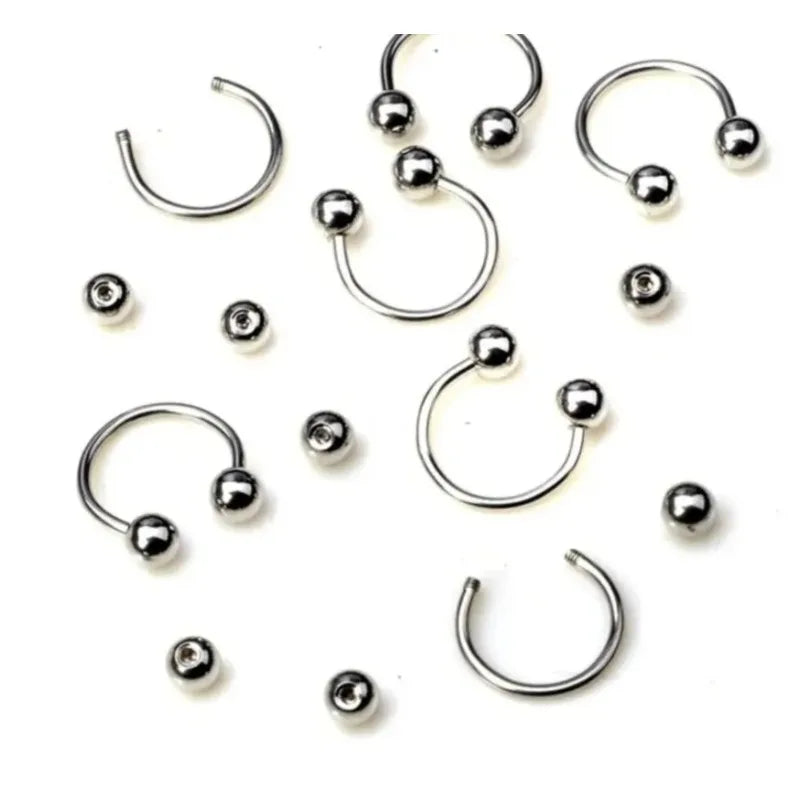 90/45 Pcs Mixed Stainless Steel Body Piercing Jewelry Set Body Piercing Jewelry Nixie