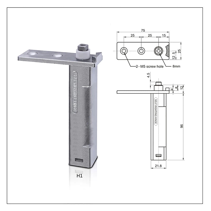 Stainless Steel Refrigerator Door Spring Hinge | Auto Pivot