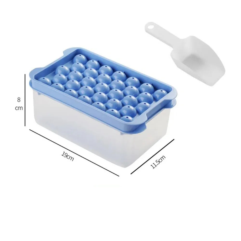 Round Ice Sphere Mold Tray with Scoop & Storage Box