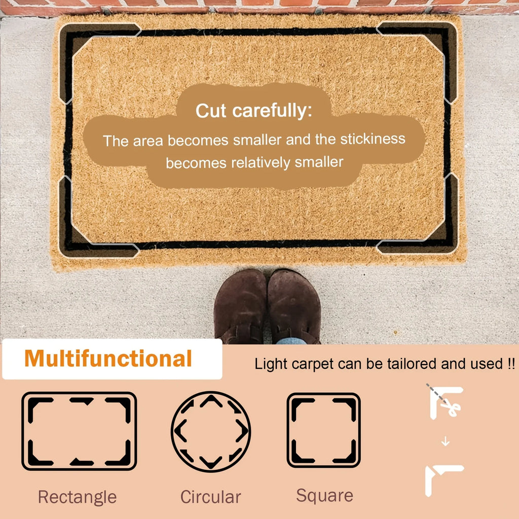 Anti-Slip Carpet Adhesive Pads for Rugs & Cushions (4/8 PCS) Rug Gripper Pads Nixie