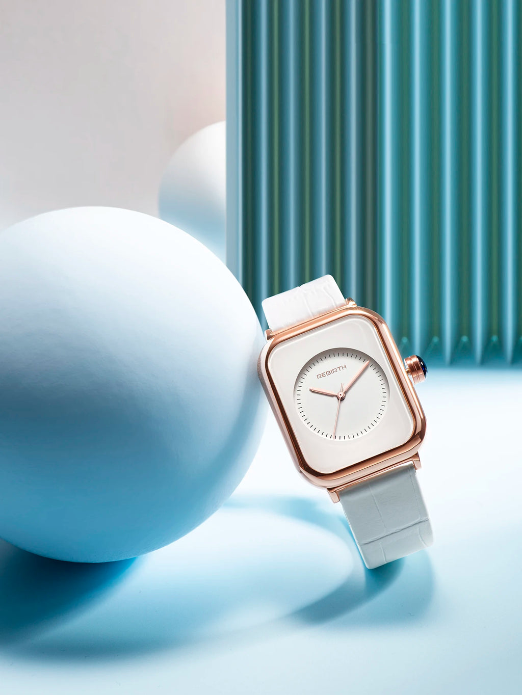 REBIRTH Women's Leather Quartz Watch – Minimalist Casual Style Women's Quartz Watch Nixie
