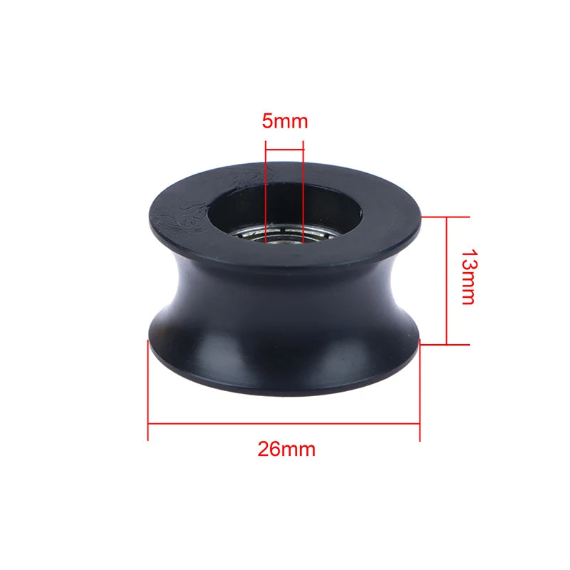 14mm U-Groove POM Track Wheel Pulley with 625ZZ Bearing – Black Track Wheel Pulley Nixie