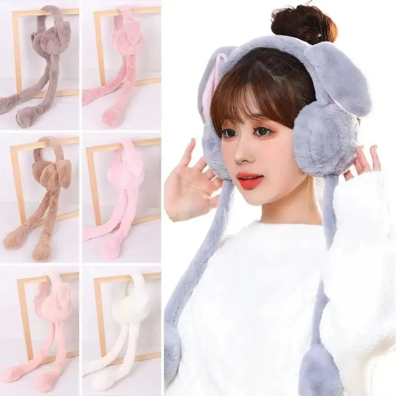Rabbit Ear Muffs Soft Plush Winter Ear Warmers for Women Winter Ear Muffs Nixie