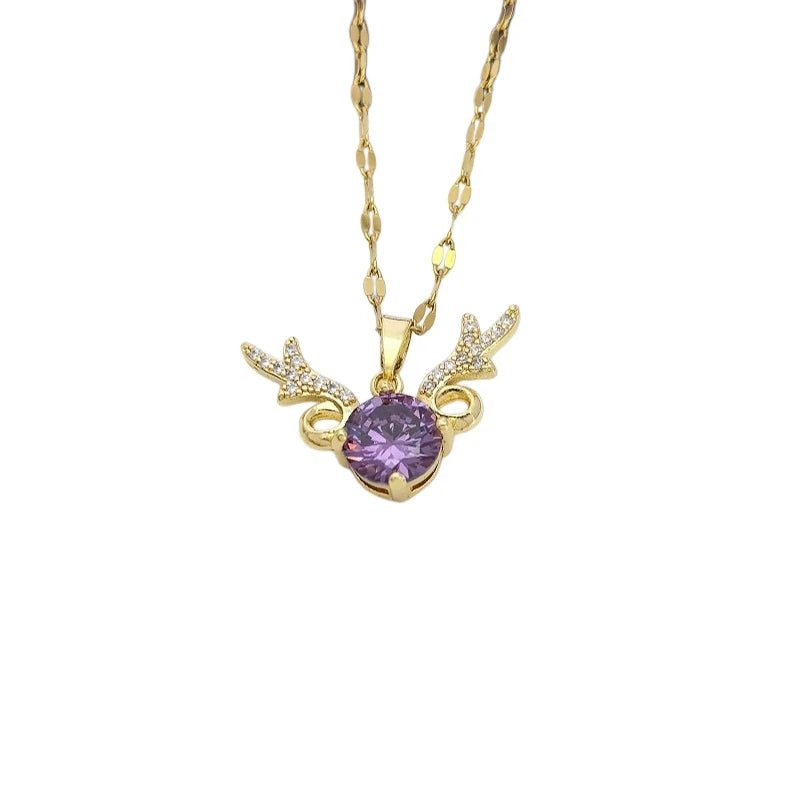 Zirconia Pendant Necklace for Women | Gold Minimalist Chain Pendant Necklace Nixie