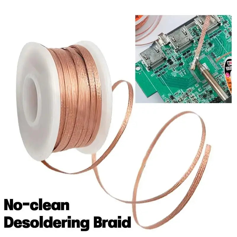 Pure Copper Desoldering Wick 1.0mm x 1.5m – PCB Solder Remover