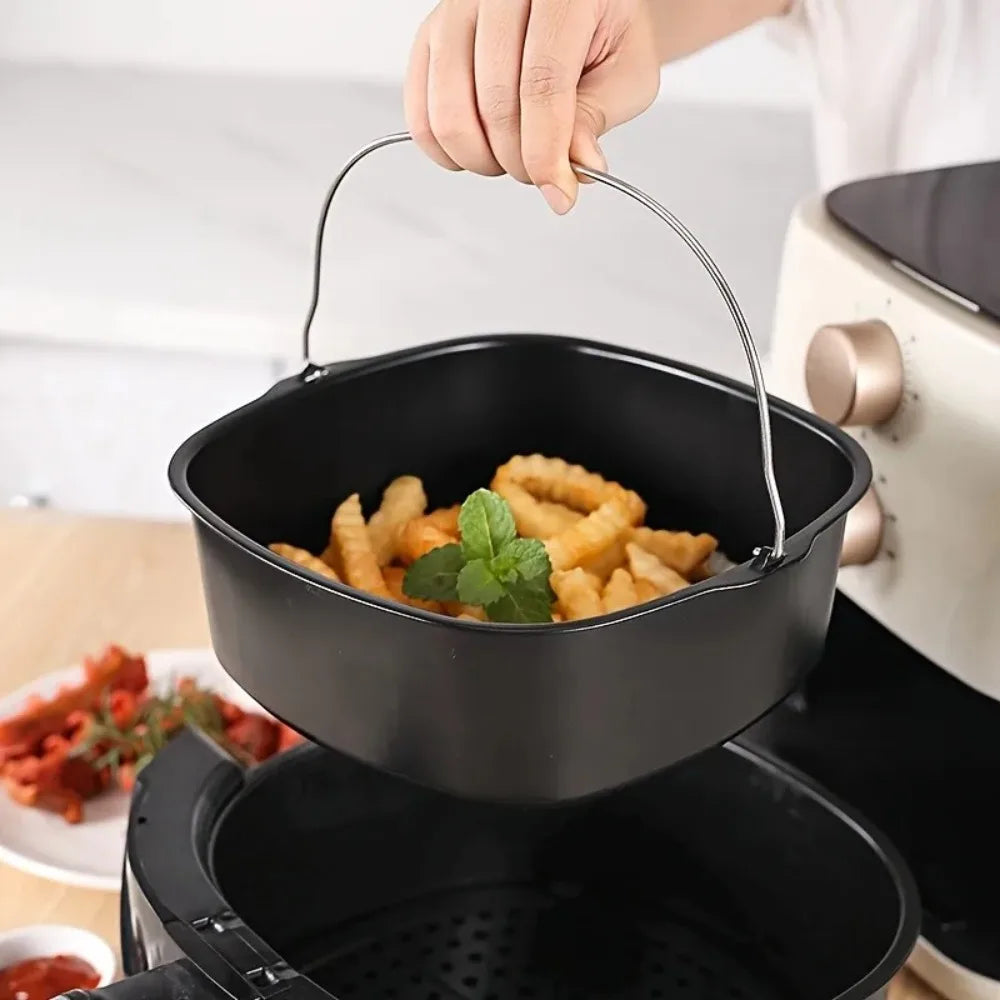 Nixie Nonstick Air Fryer Baking Pan – Pizza & Cake Mold Nonstick Baking Pan Nixie