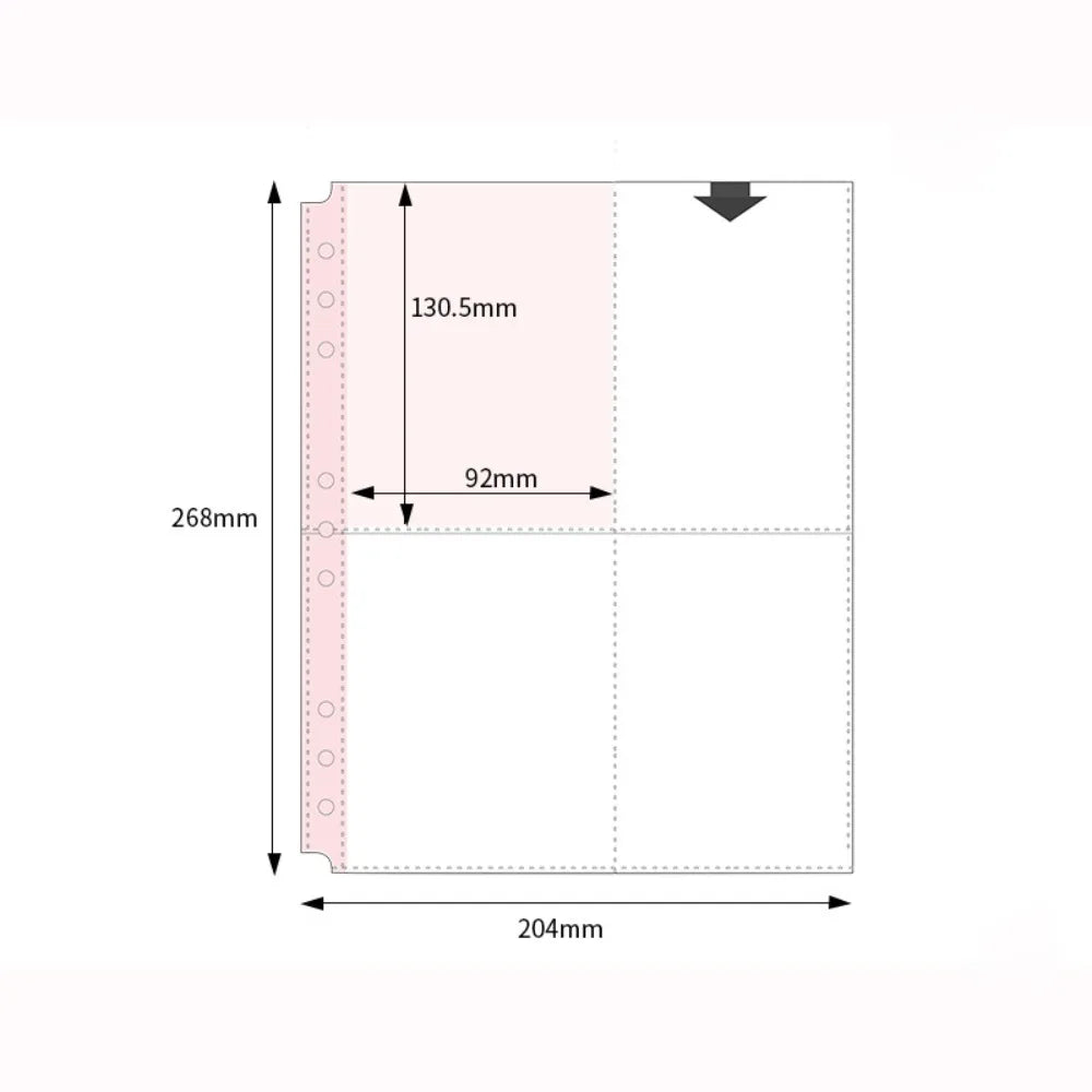 B5 Photocard Binder Sheets Transparent Acid-Free PP Sleeves