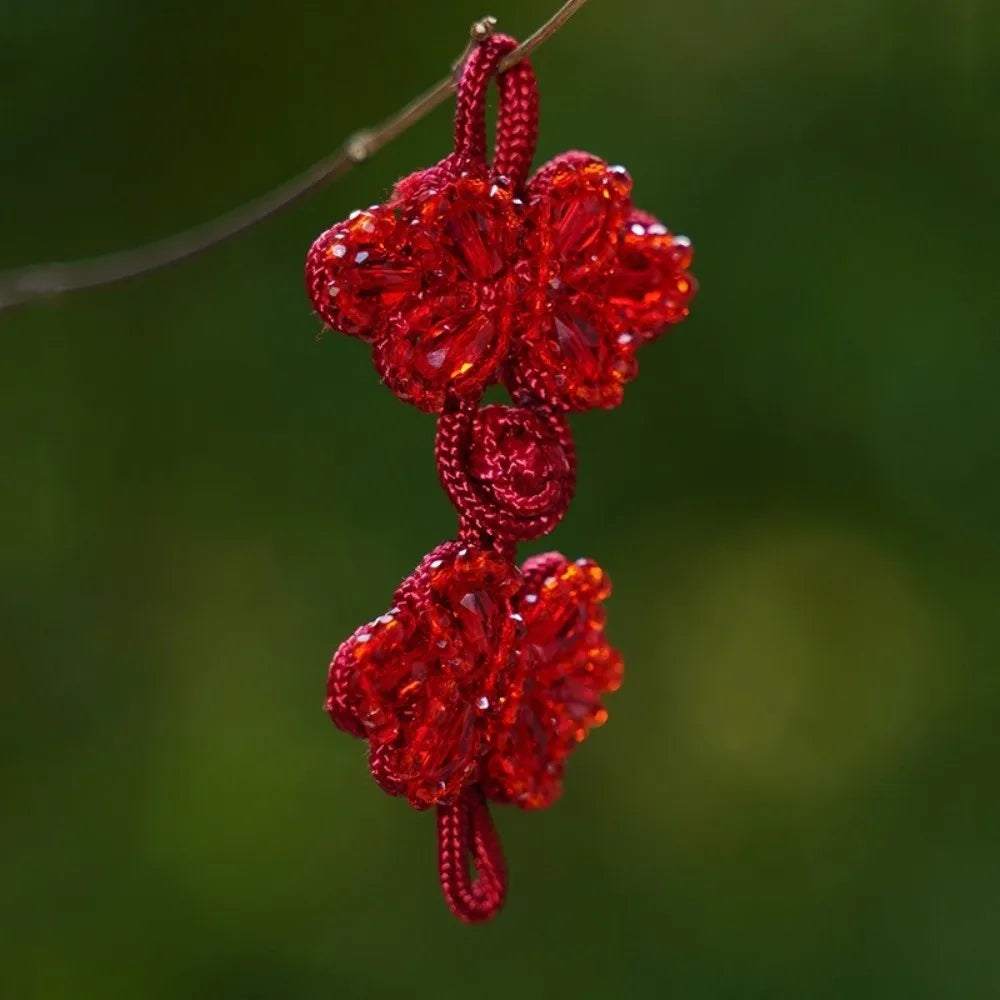Chinese Style Beaded Shank Buttons for DIY Sewing | 1 Pair Decorative Sewing Buttons Nixie
