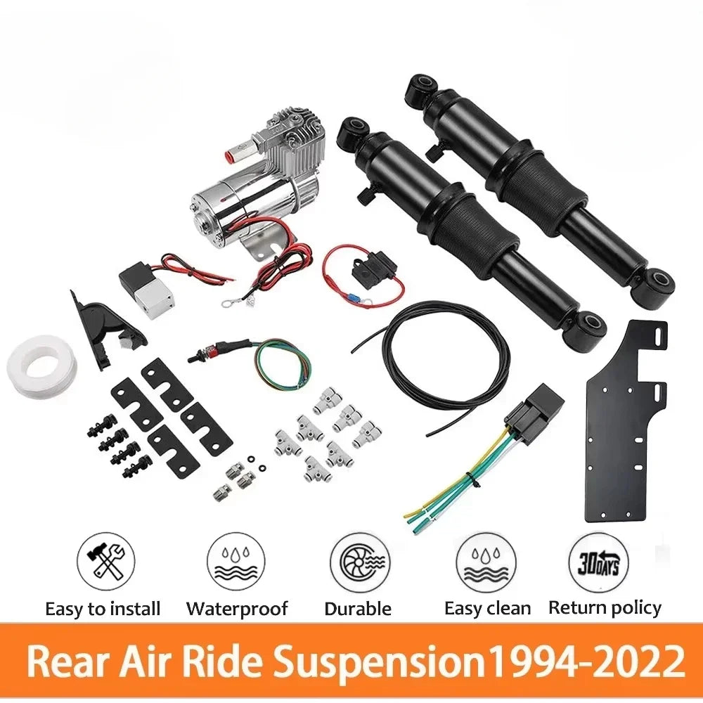 Rear Air Ride Suspension Kit – Harley Touring 1994-2025 Air Ride Suspension Kit Nixie