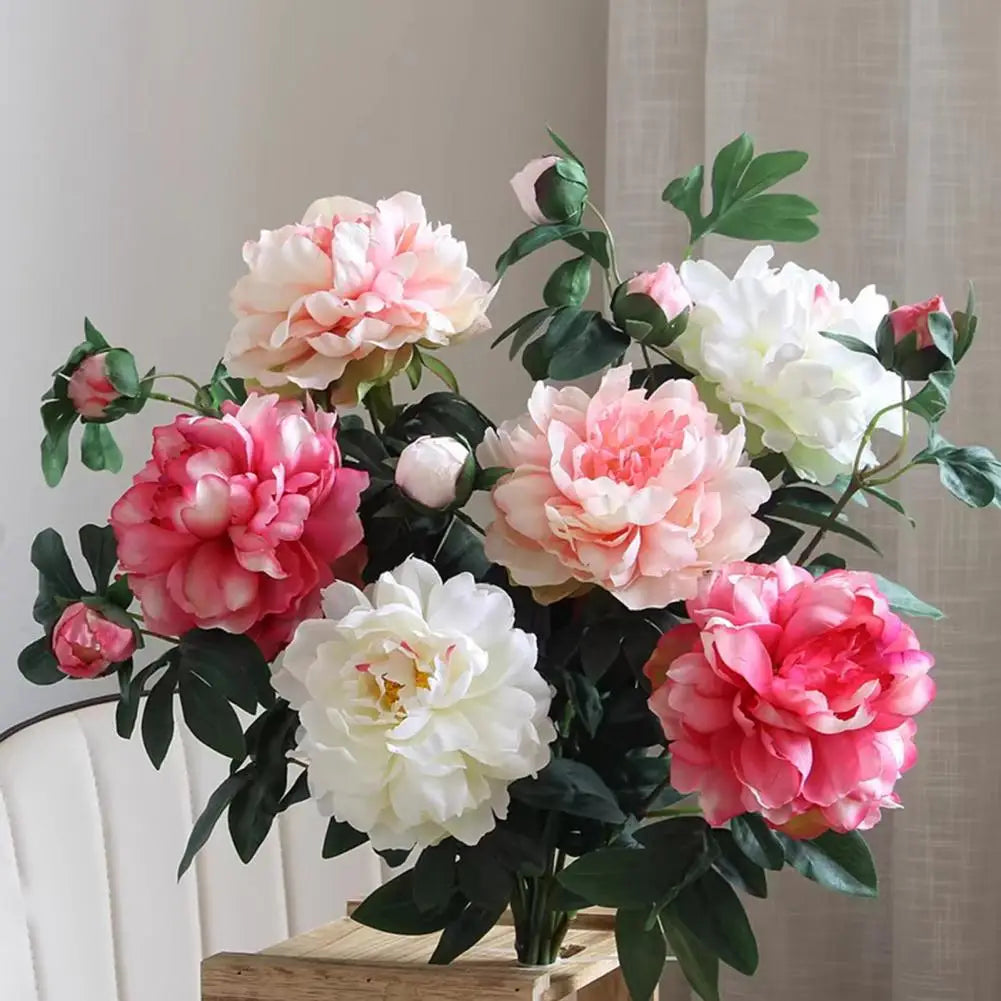 Silk Artificial Ranunculus 2-Head Faux Flower Stem | Home Decor Artificial Silk Flower Nixie