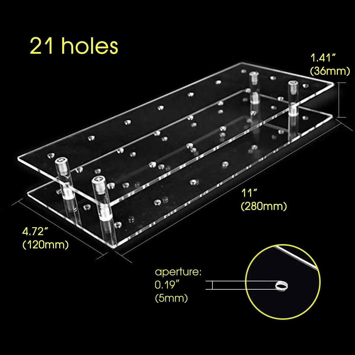 Acrylic Lollipop Stand 20/21-Hole Transparent Candy Display Lollipop Display Stand Nixie
