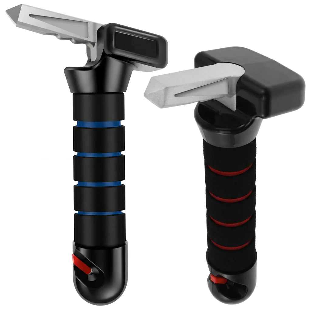Car Door Grab Bar Handle Cane with Window Breaker & Belt Cutter Car Assist Handle Nixie